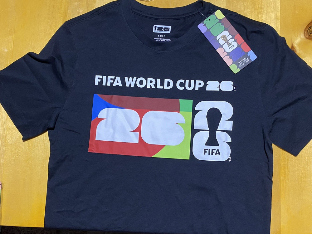 NWT FIFA World Cup 2026 100% Cotton T-Shirt Black Size Small MSRP $19.99